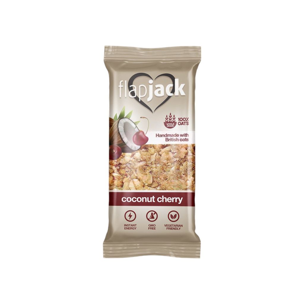 Ovocná tyčinka Flap Jack s príchutou kokosu a čerešní, 100 g