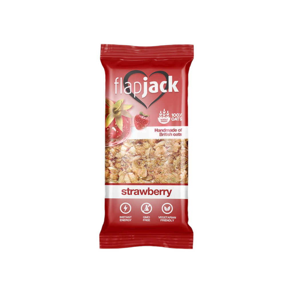 Ovocné tyčinky Flap Jack s mandľovo-čerešňovou príchuťou, potiahnuté bielou čokoládou, 100 g