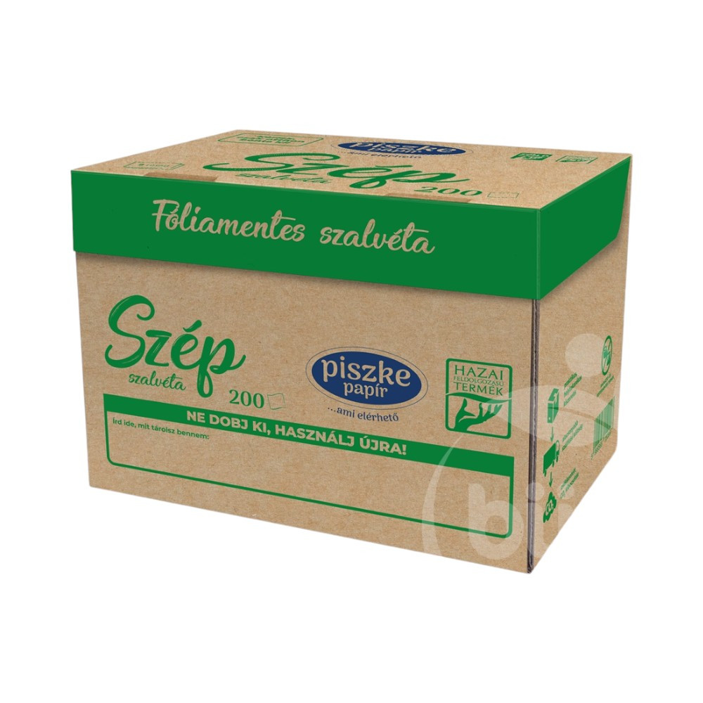 Fóliamentes szép szalvéta 2 rétegű 1/8-os hajtogatású 33x33cm 200 db