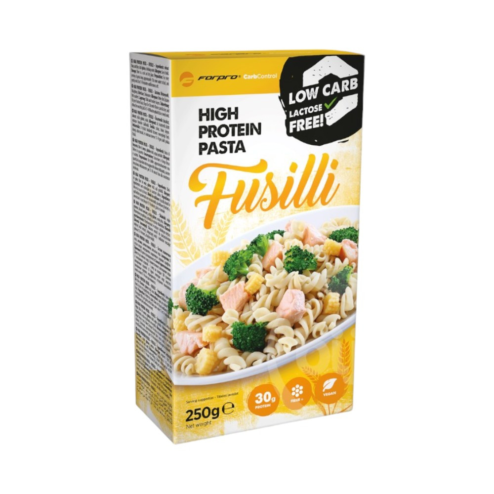 Forpro Nudeln Fusilli mit reduziertem Kohlenhydratgehalt, extra hohem Proteingehalt, 200 g