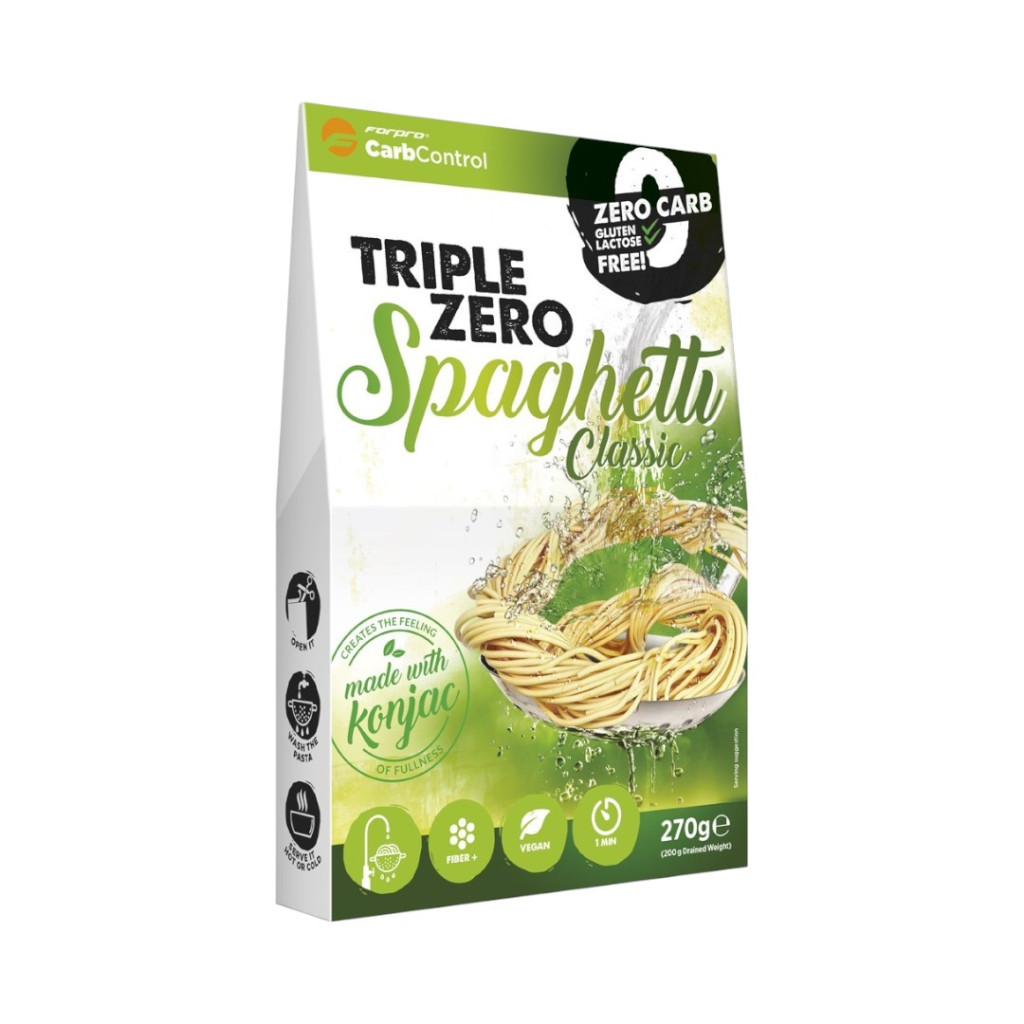Paste Forpro Zero fără calorii - spaghete fără zahăr/grăsimi/lactoză/gluten/soia 270 g