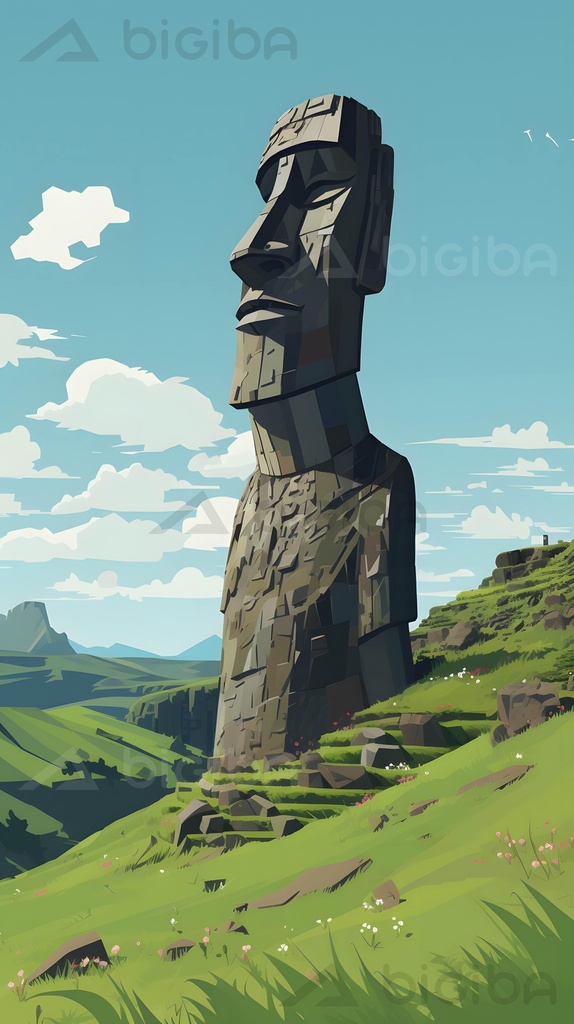 Monolithe majestueux de Moai