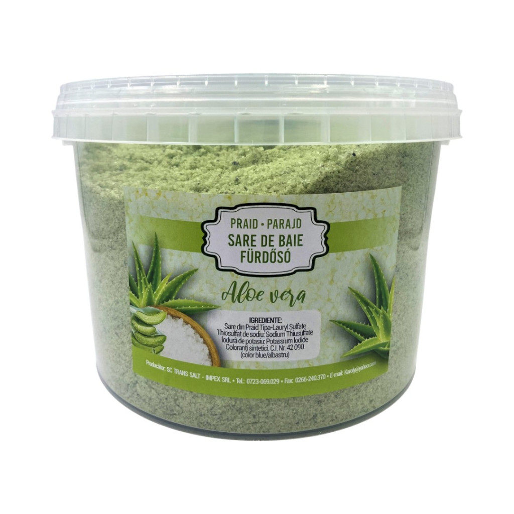 Koupelová sůl s aloe vera, 5kg, v kbelíku, z Praidu