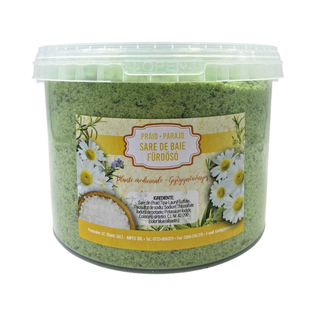Sare de baie cu plante medicinale de 5 kg, în găleată de la Praid