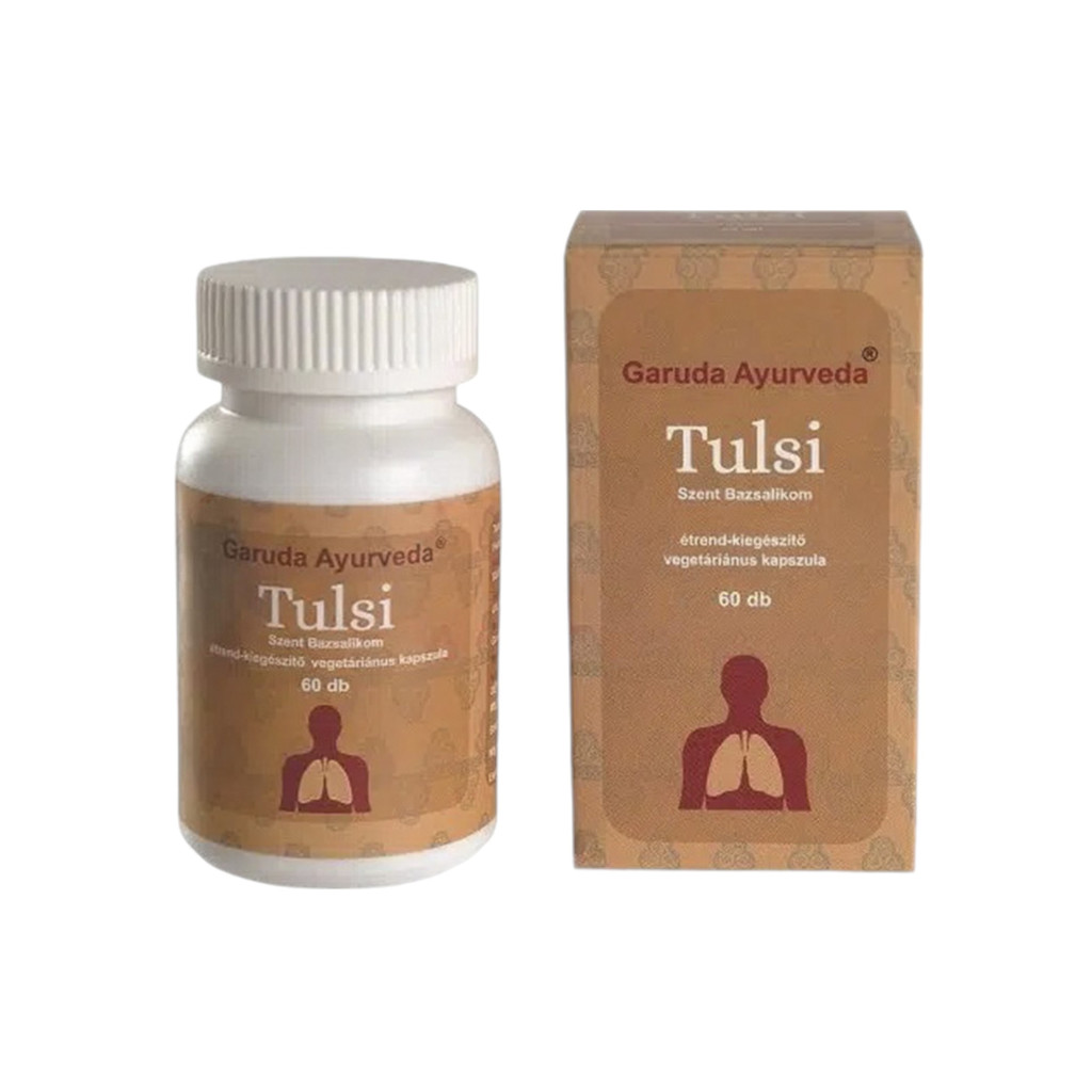 Capsule de tulşi Ayurveda Garuda pentru vegetarieni, 60 bucăți