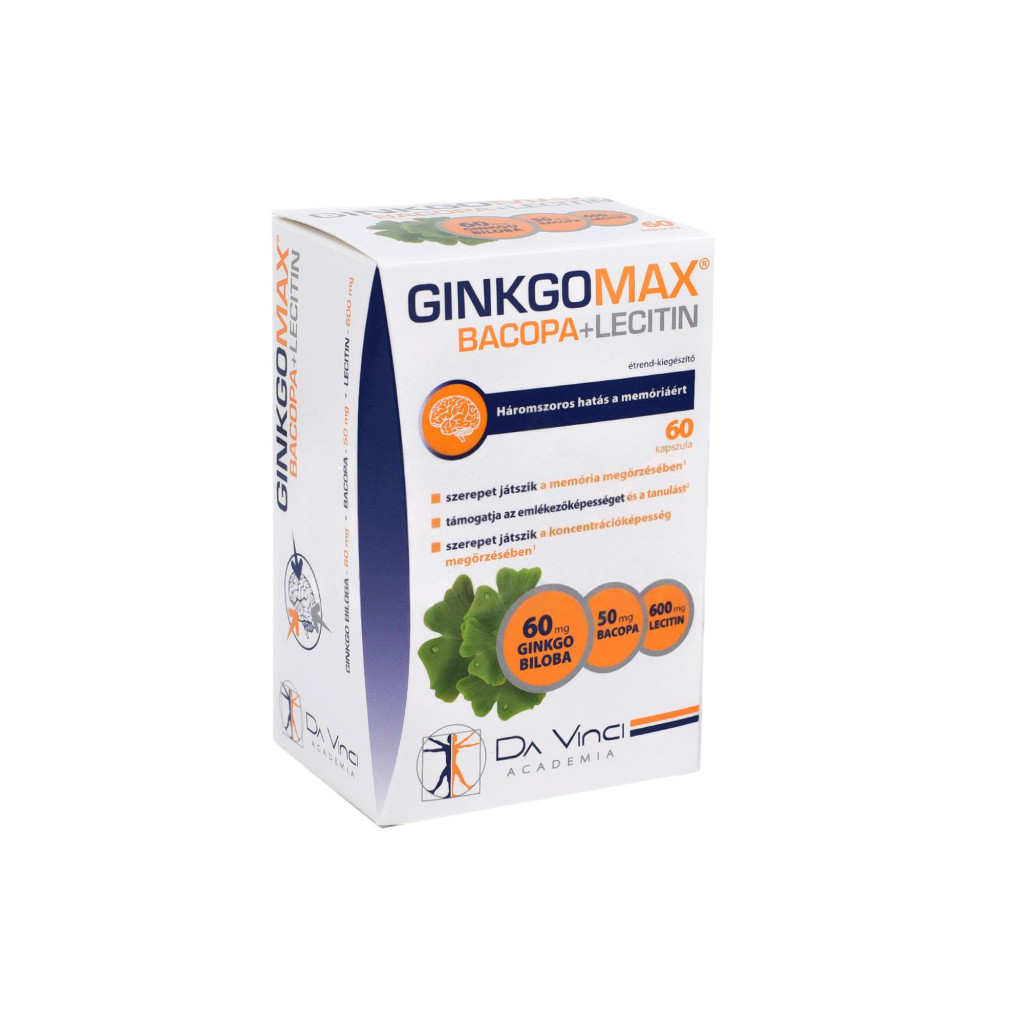 Capsulă gelatinoasă moale Ginkgomax + bacopa + lecitină 60 buc.