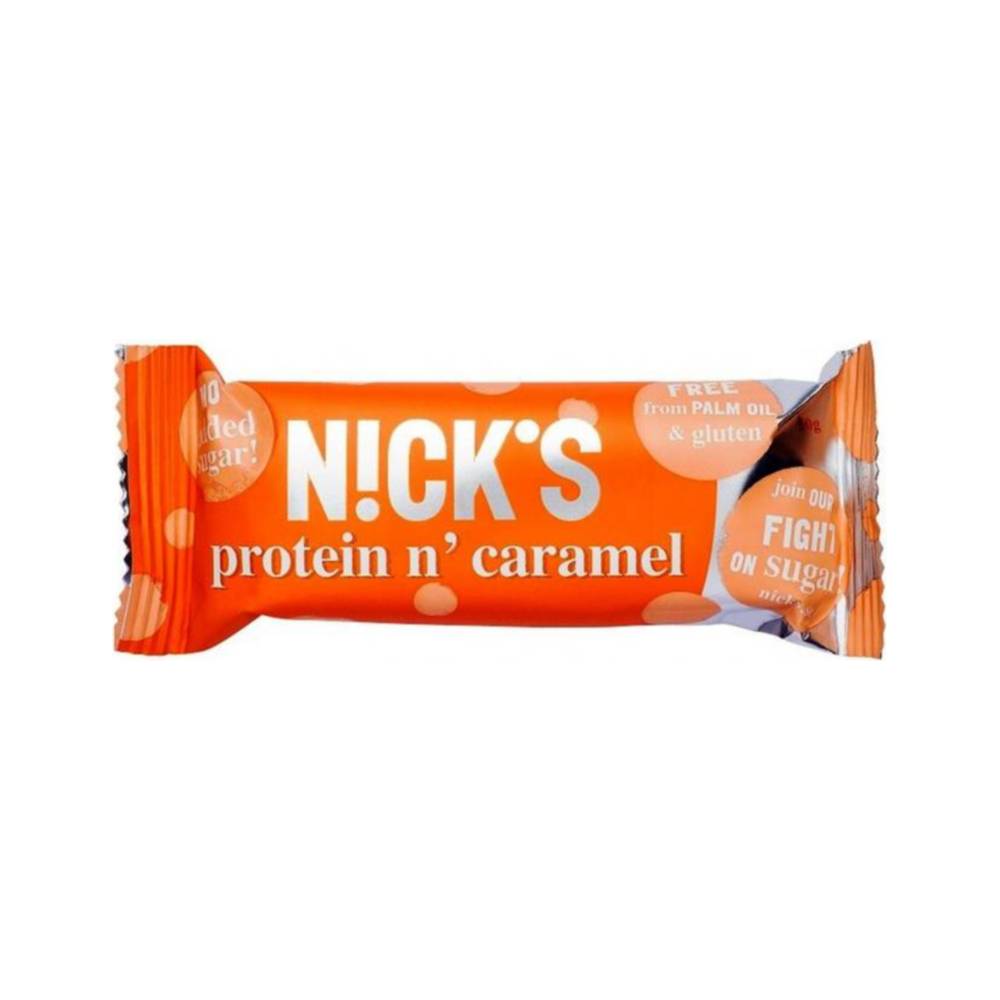 Bezlepková bílkovinná tyčinka Nicks Protein N Caramel-Karamel 50 g