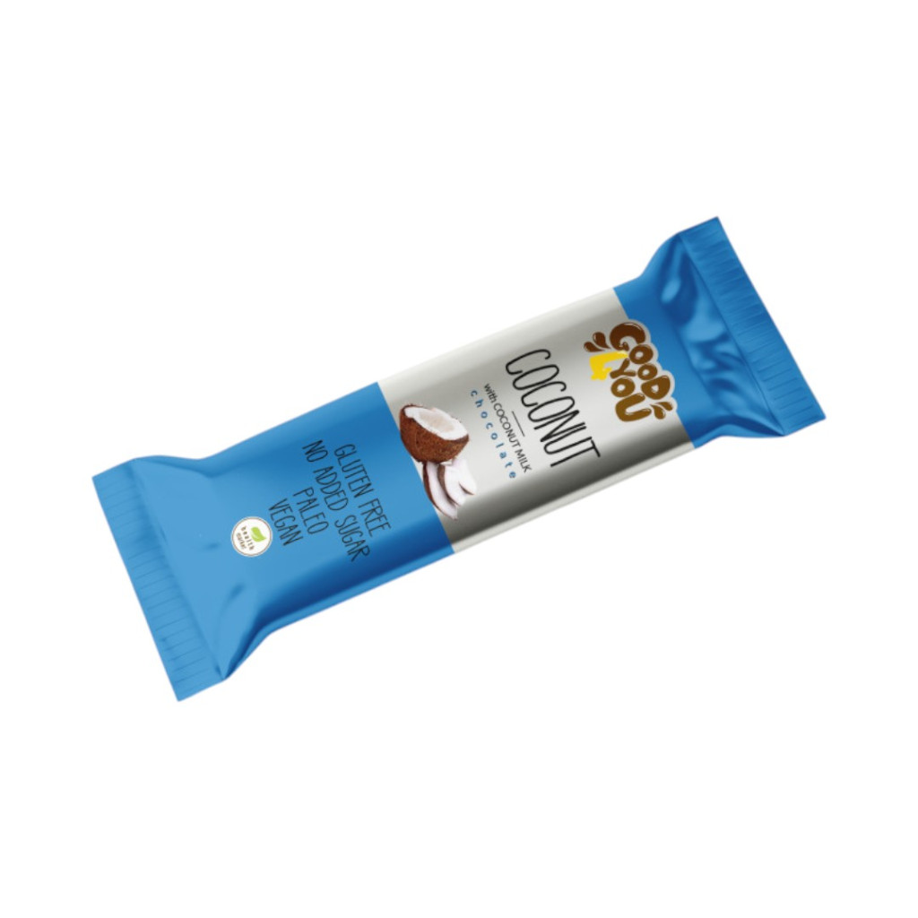 Kokosový plátek Good4you s kokosovou čokoládovou polevou, 25 g