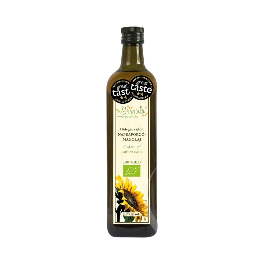 Ulei de semințe de floarea-soarelui bio Grapoila, 750 ml