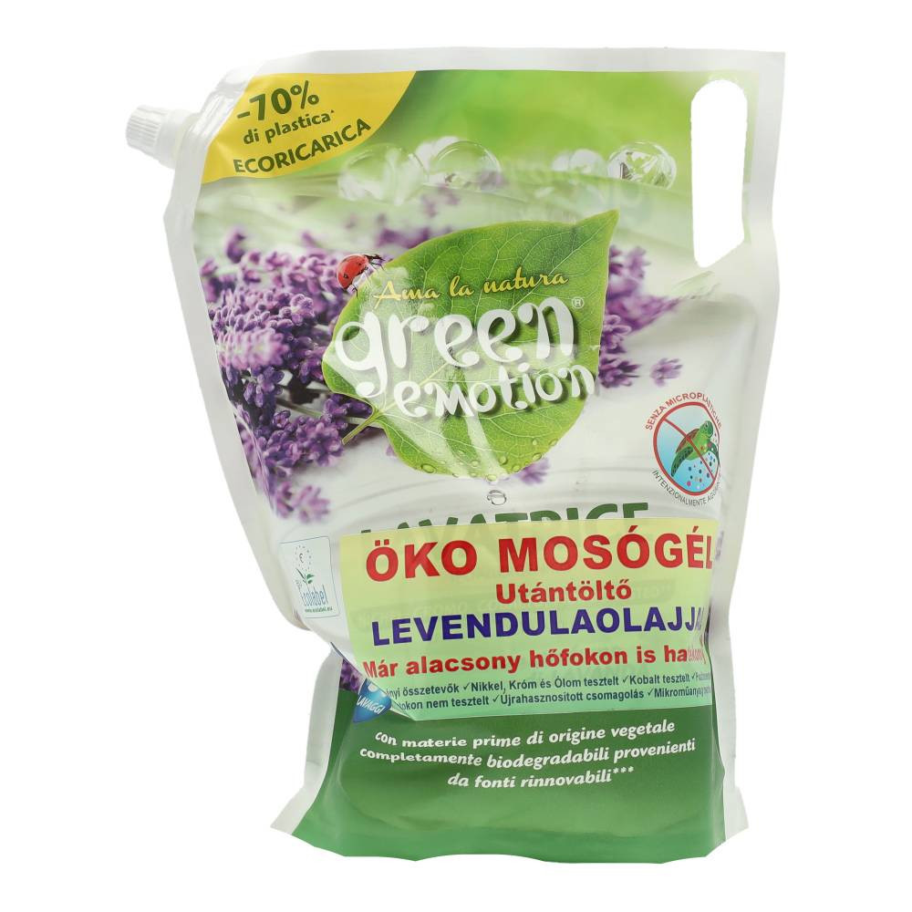 Detergent ecologic pentru rufe Green Emotion cu lavandă, 1500 ml - Refill