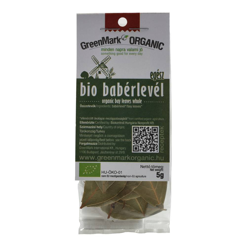 Zielone liście laurowe całe Bio marki Greenmark 5 g