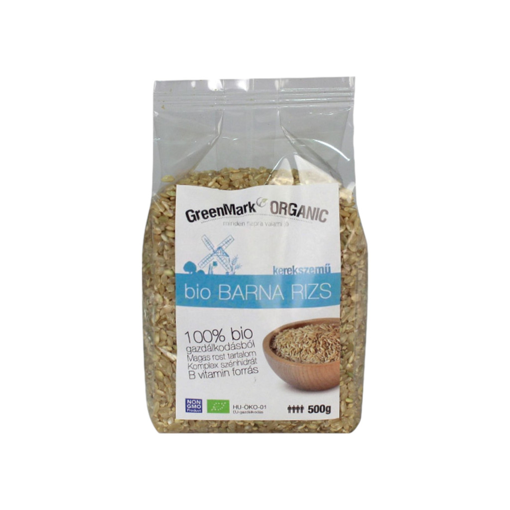 Greenmark Bio brauner runder Reis 500 g