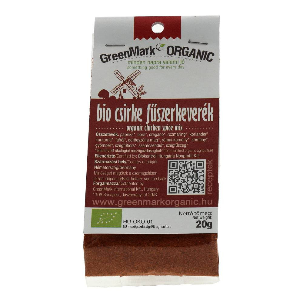 Greenmark bio csirke fűszerkeverék 20 g