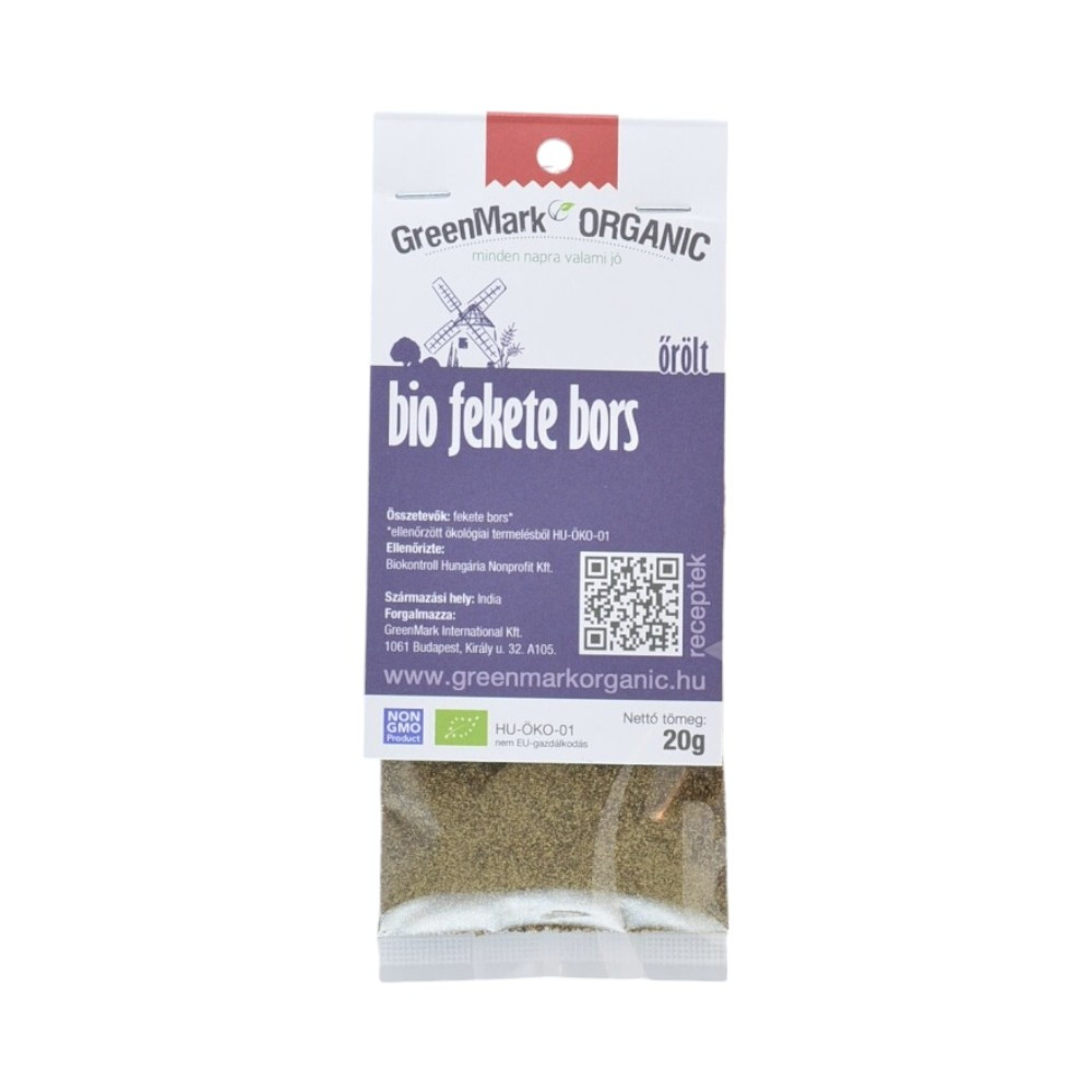 Greenmark bio ground black pepper, 20 g