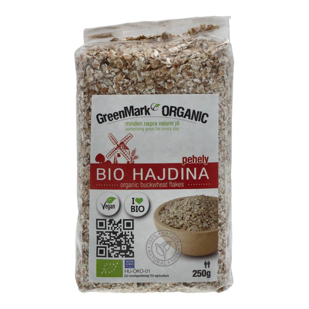 Ekologiczne płatki z kaszy gryczanej Greenmark 250 g