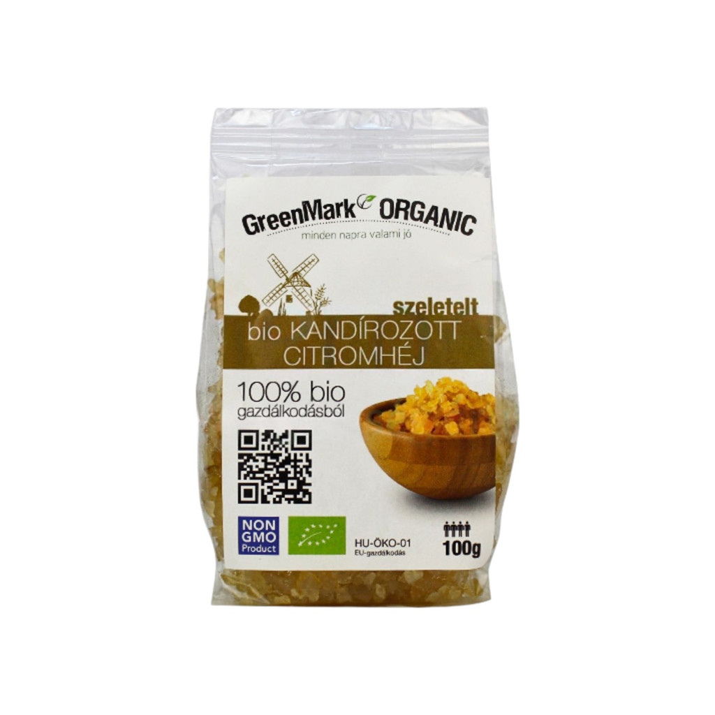 Greenmark Bio kandierte Zitronenschale 100 g