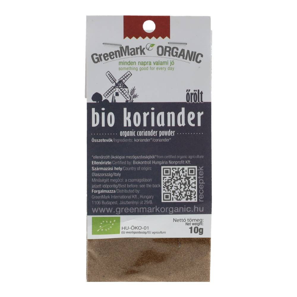 Mletý bio koriandr Greenmark 10 g