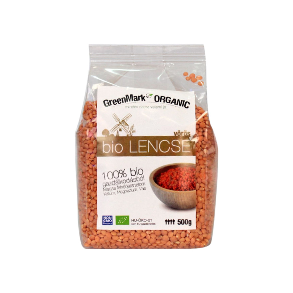 Červené bio čočka od Greenmark 500 g