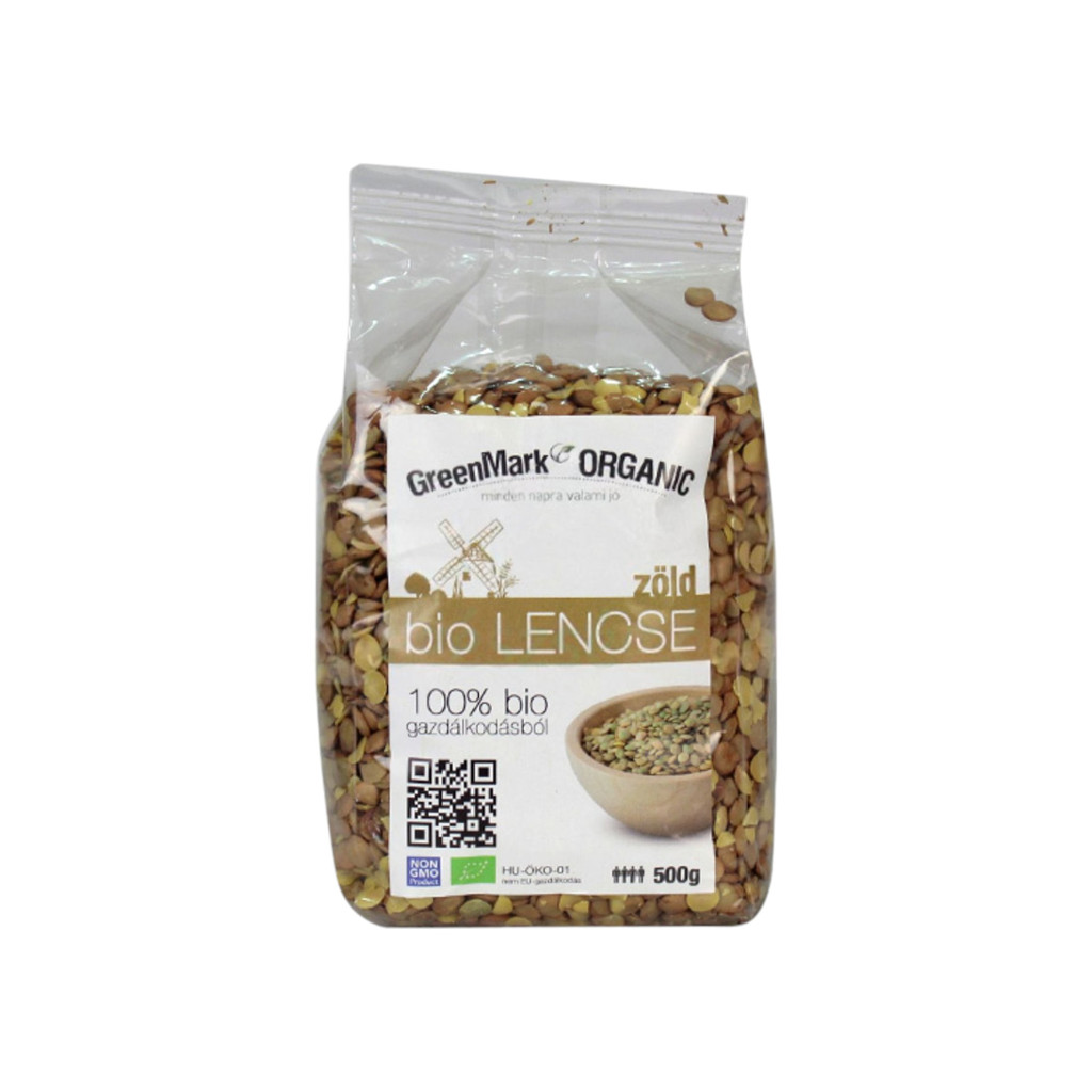 Greenmark organic green lentils 500 g