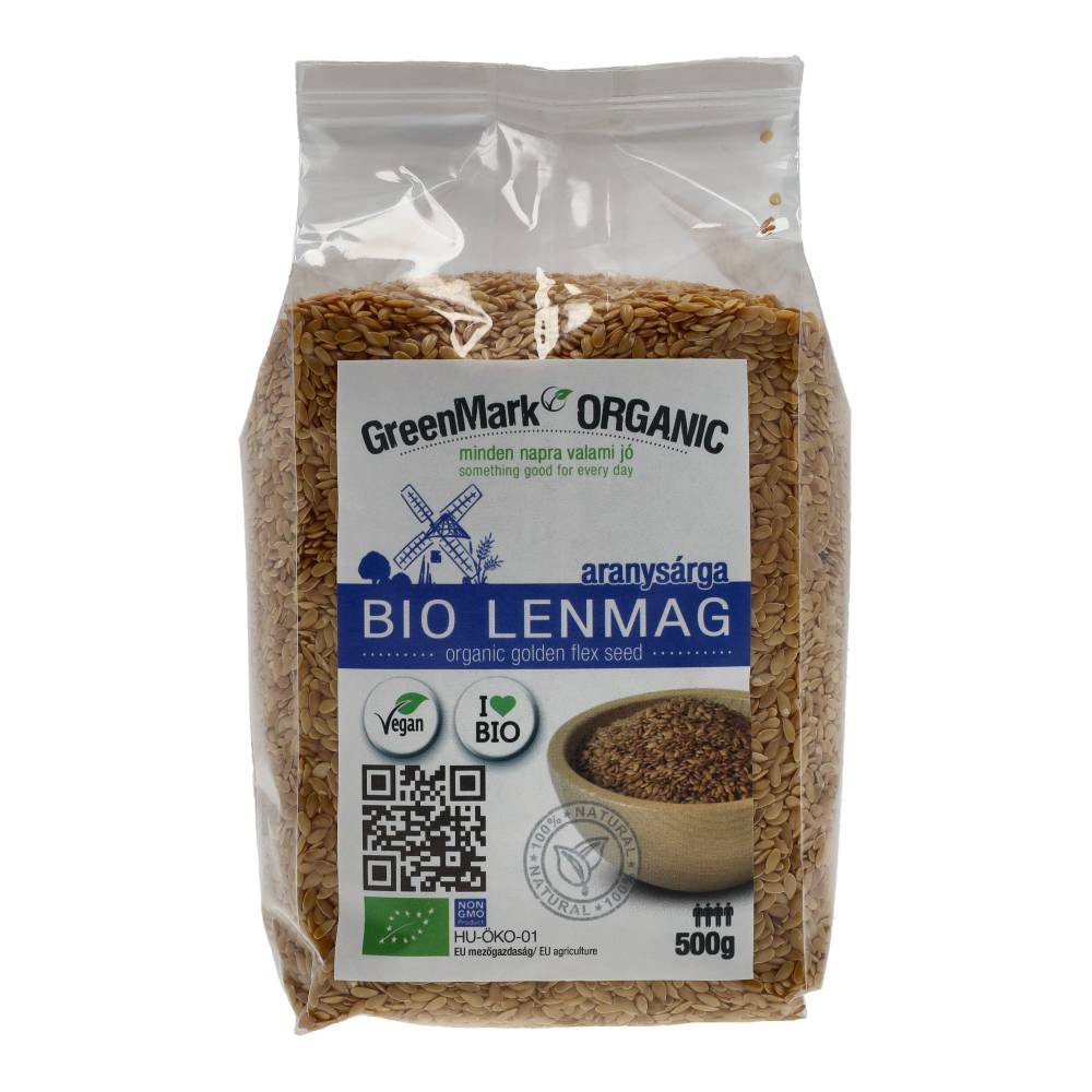 Biológia lenové semienka Greenmark zlatohnedé 500 g