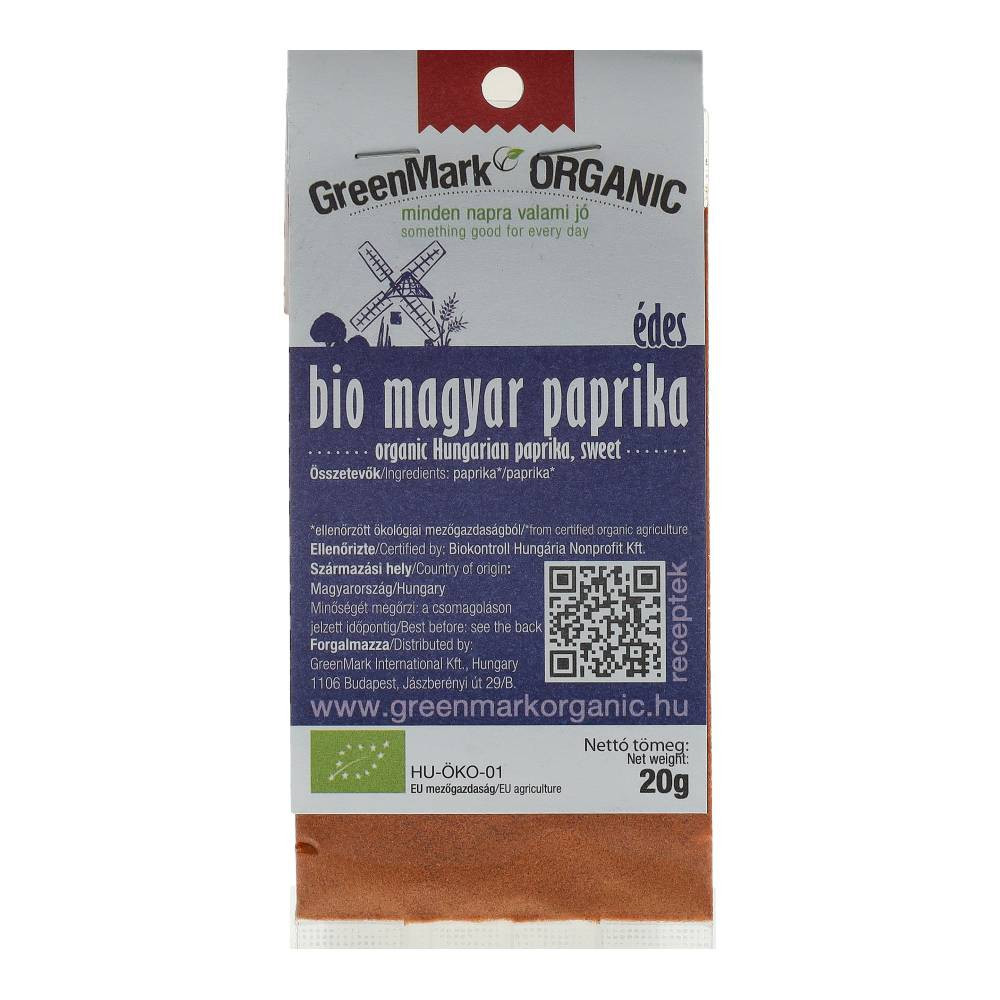 Greenmark organic Hungarian sweet paprika 10 g