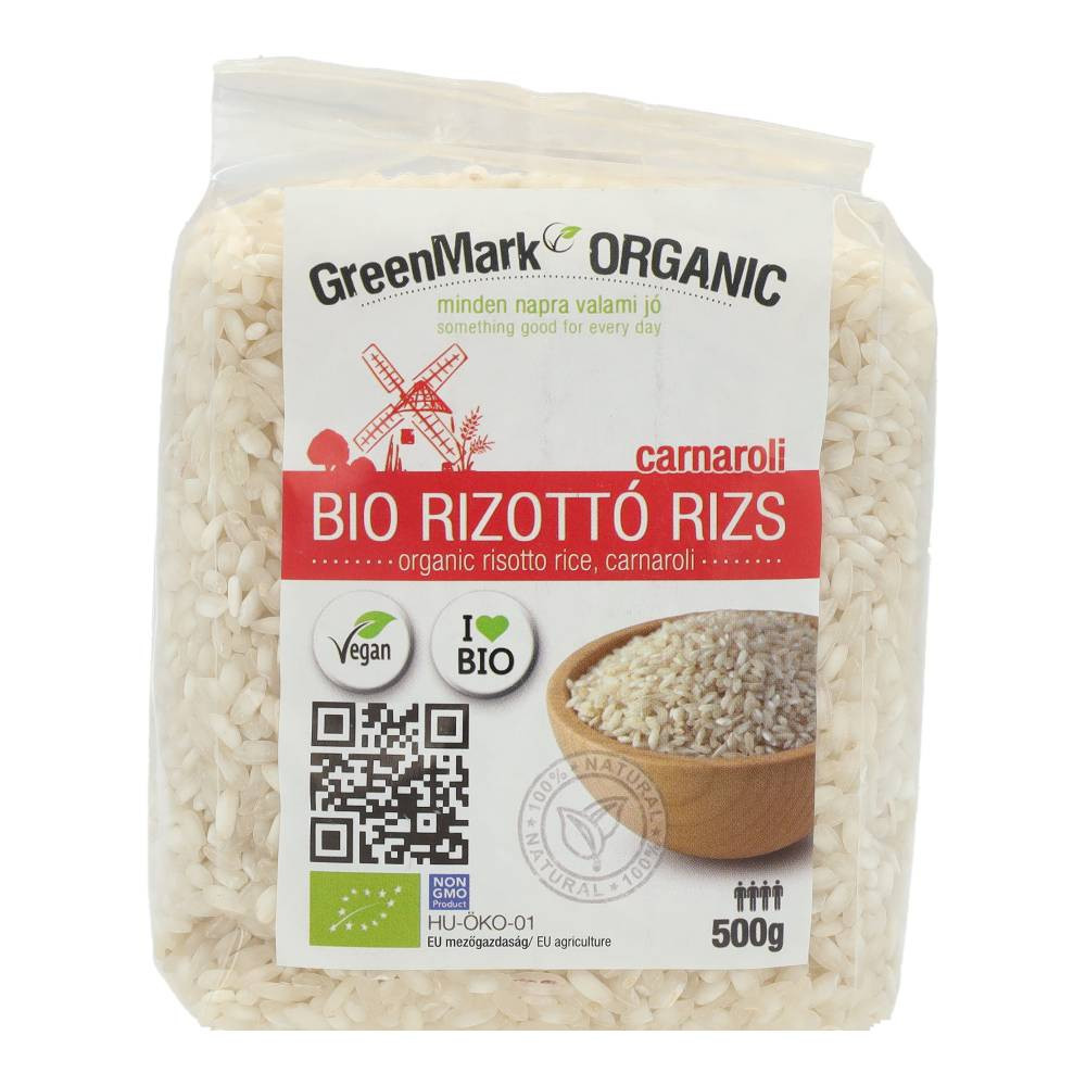 Greenmark bio rýže na rizoto, bílá carnaroli 500 g