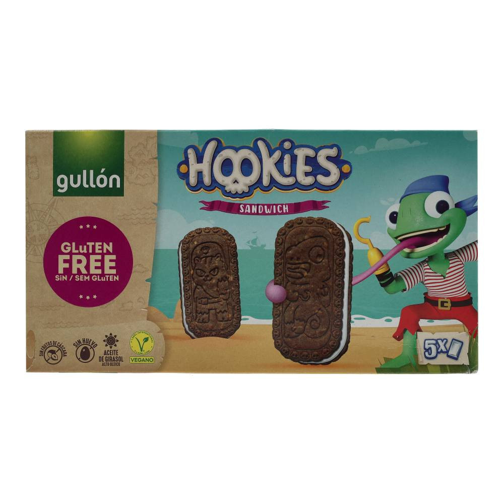 Gullon hookies gluténmentes kakaós szendvicskeksz krém töltelékkel 230 g