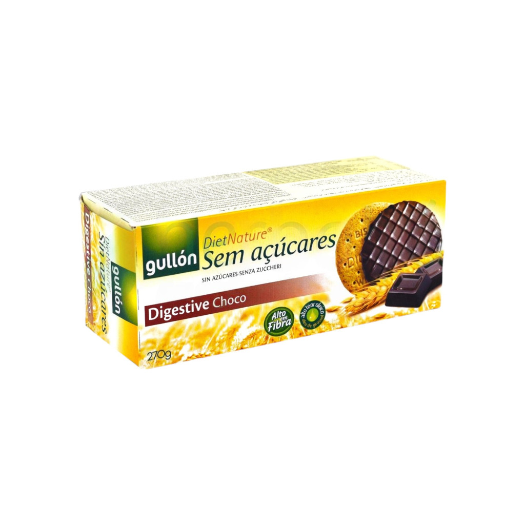 Biscuiți cu fulgi de ovăz Gullón cu acoperire de ciocolată neagră, îndulcitori 270 g