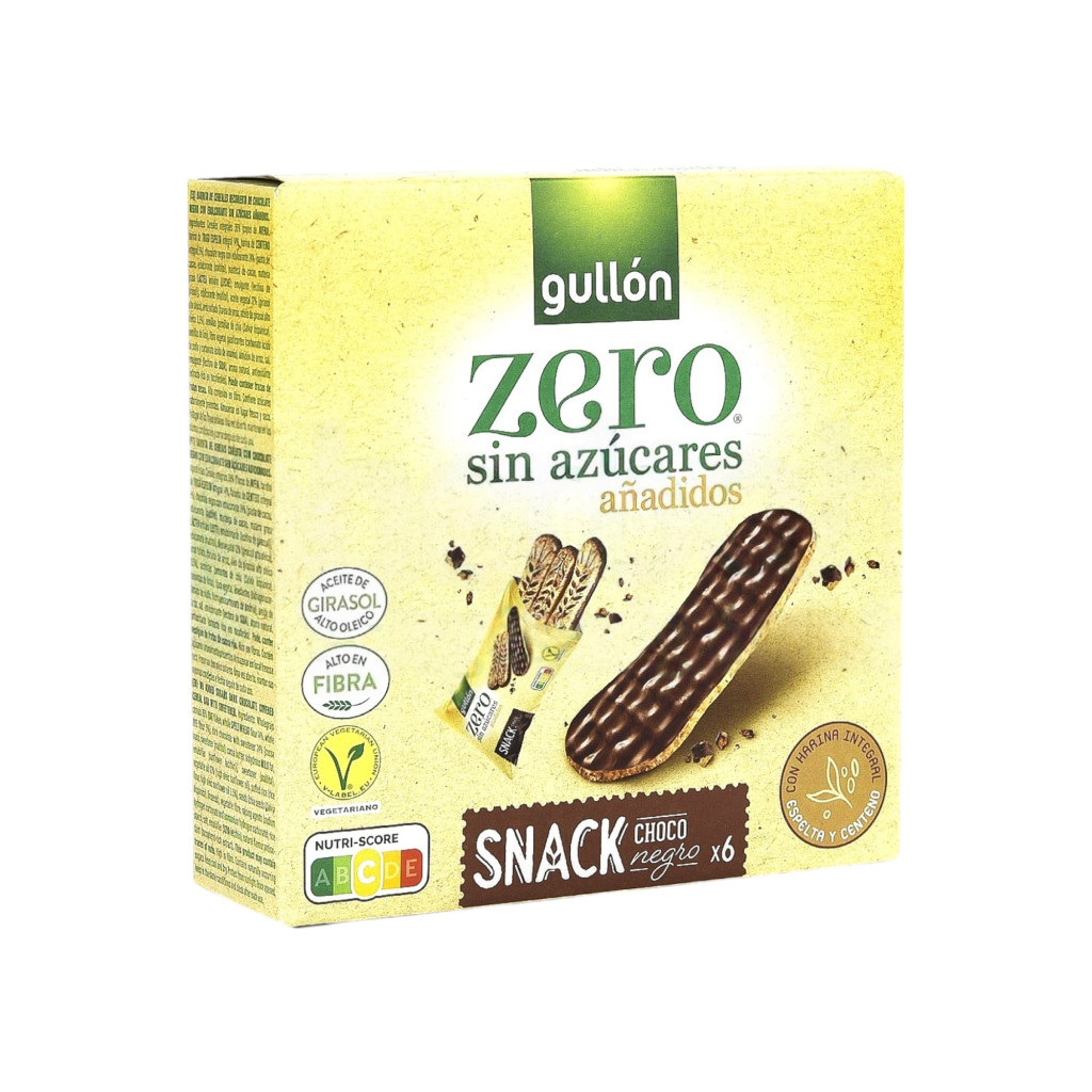 Gullón snack zero étcsokoládés szelet 6x25g 150 g