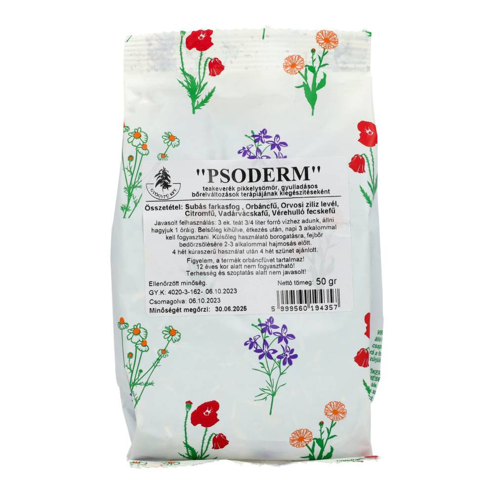 Bigiba Psoderm Kräutertee-Mischung (zur Ergänzungstherapie bei Schuppenflechte und entzündlichen Hauterkrankungen) 50