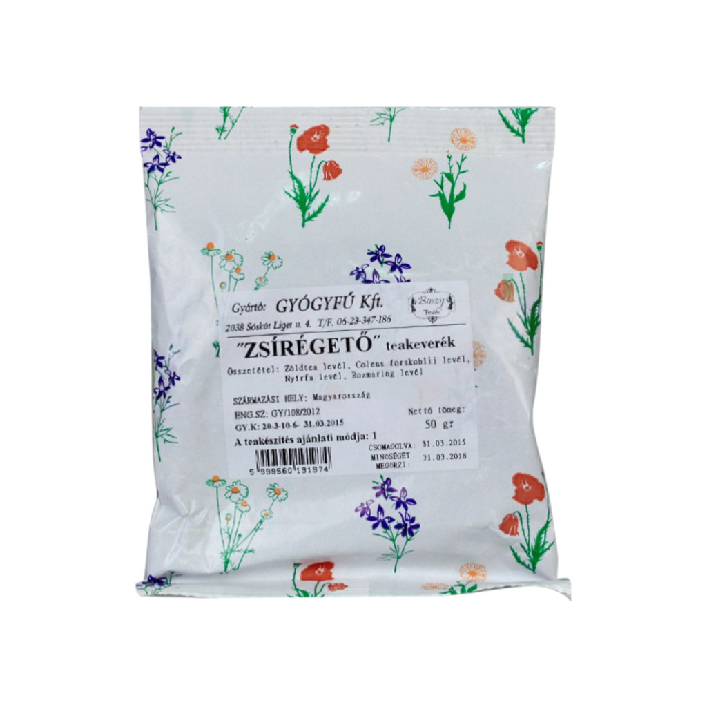Čajová zmes na spaľovanie tukov z bylín 50 g