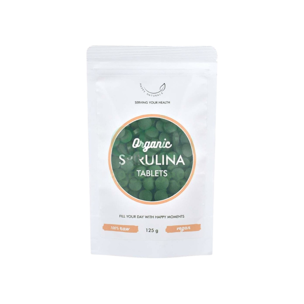 Happy Naturals organic spirulina tabletta 125 g