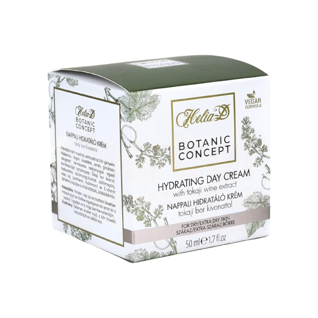 Helia-D botanic concept nappali hidratáló krém tokaji bor kivonattal száraz, extra száraz bőrre 50 m