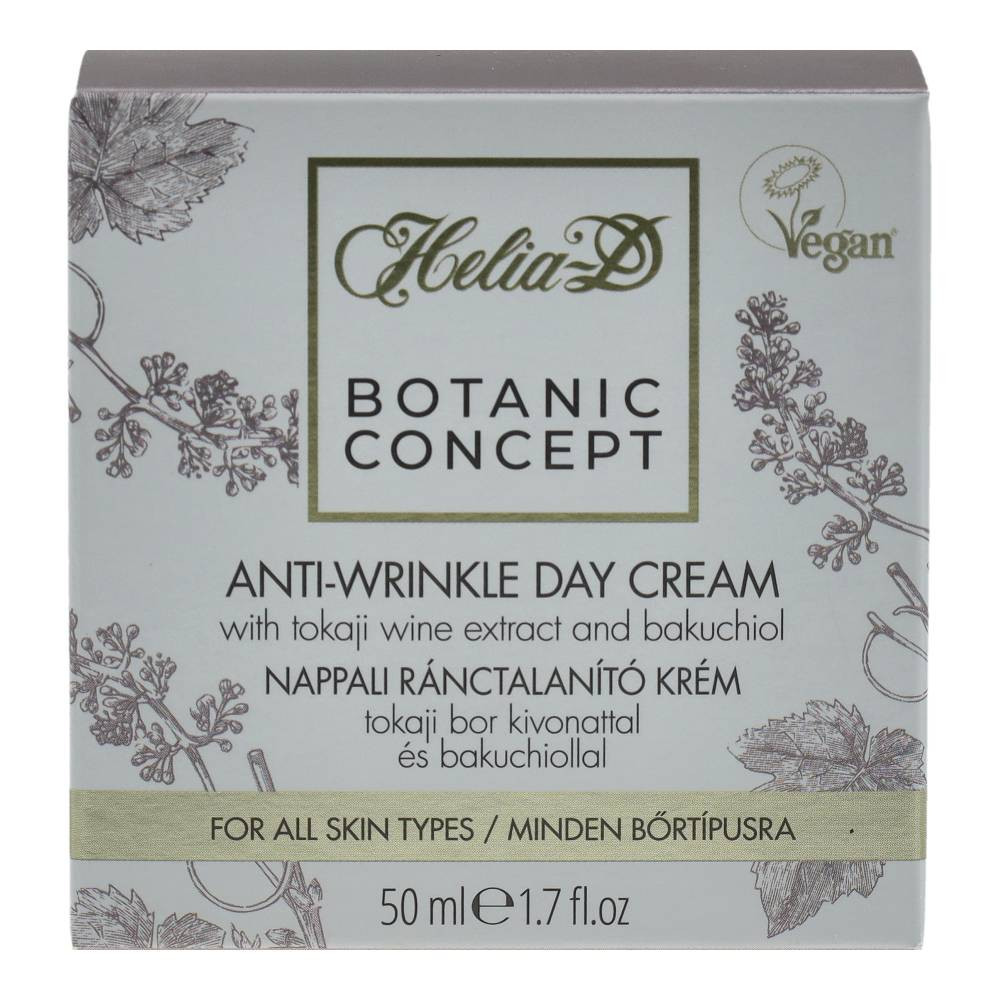 Helia-D botanic concept nappali ránctalanító krém tokaji bor kivonattal és bakuchiollal 50 ml