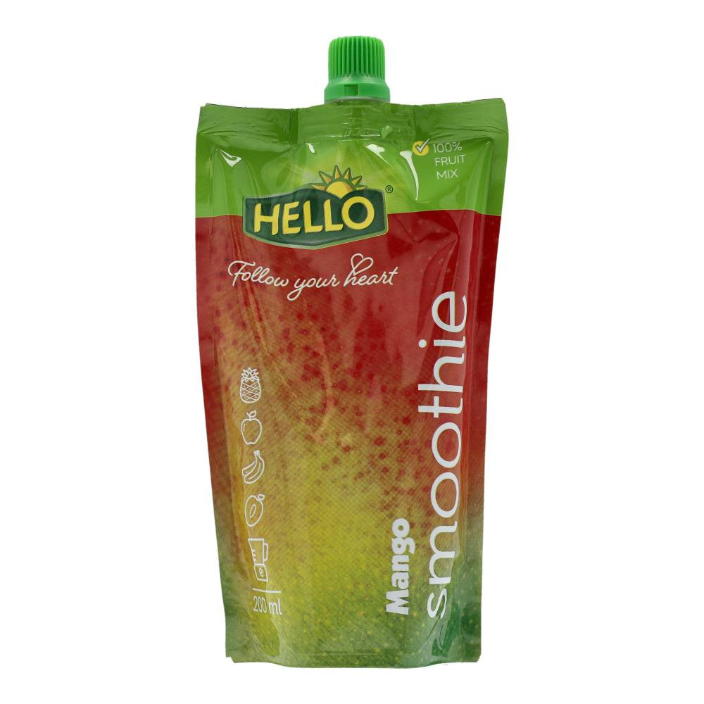 Hello smoothie mangový ovocný mix 200 ml
