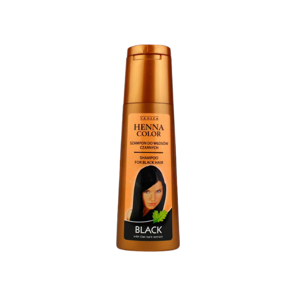 HENNA COLOR HAJSAMPON GYÓGYNÖVÉNYES FEKETE HAJRA 250 ml