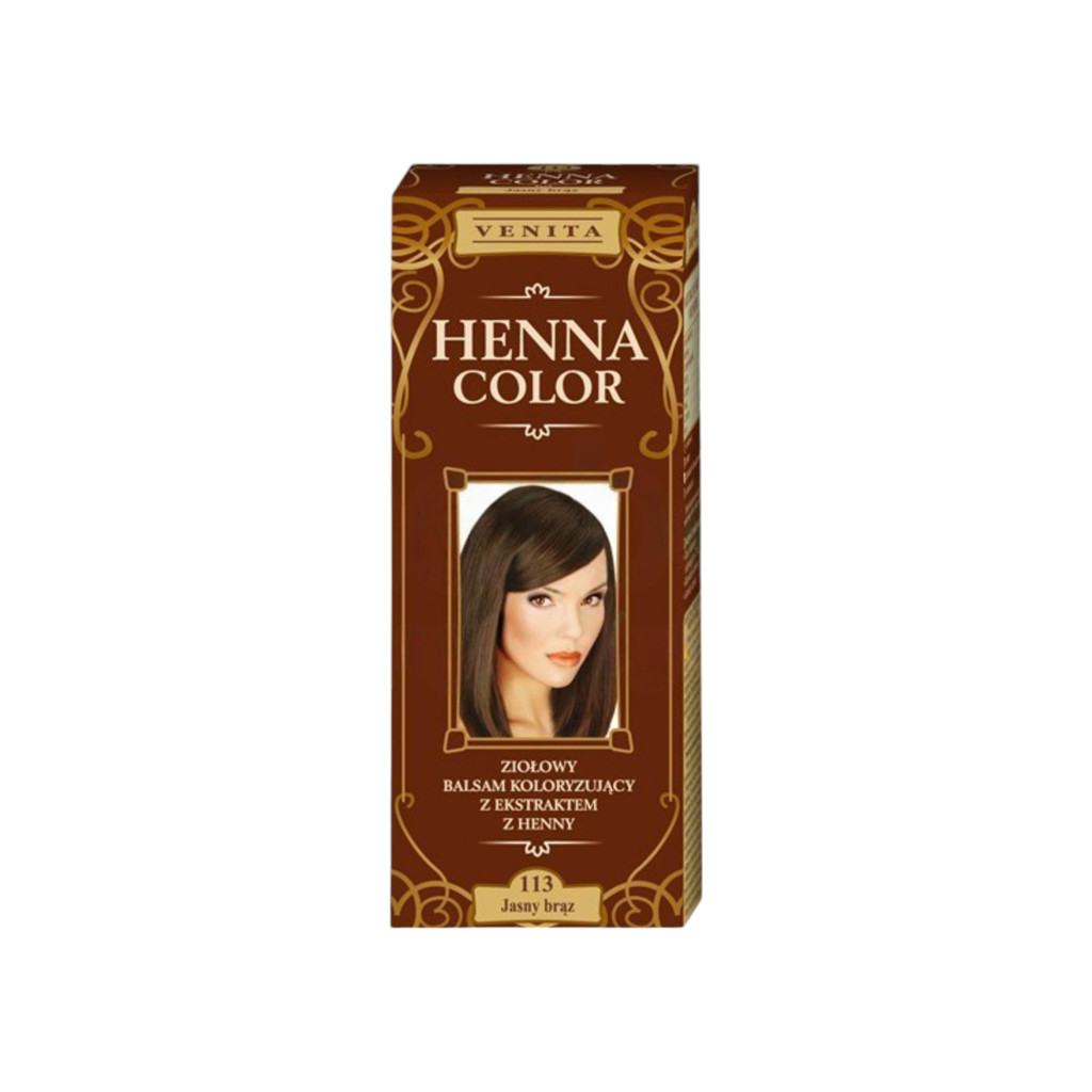 Henna Color szinező hajbalzsam nr 113 világosbarna 75 ml