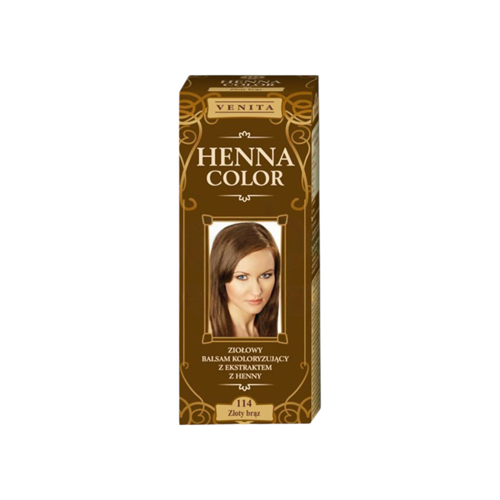 Henna Color szinező hajbalzsam nr 114 aranybarna 75 ml