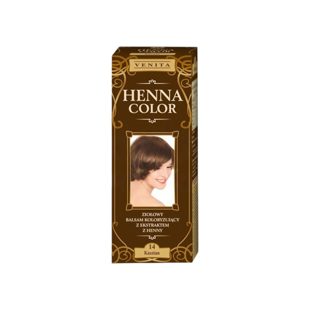Henna Color szinező hajbalzsam nr 14 gesztenyebarna 75 ml
