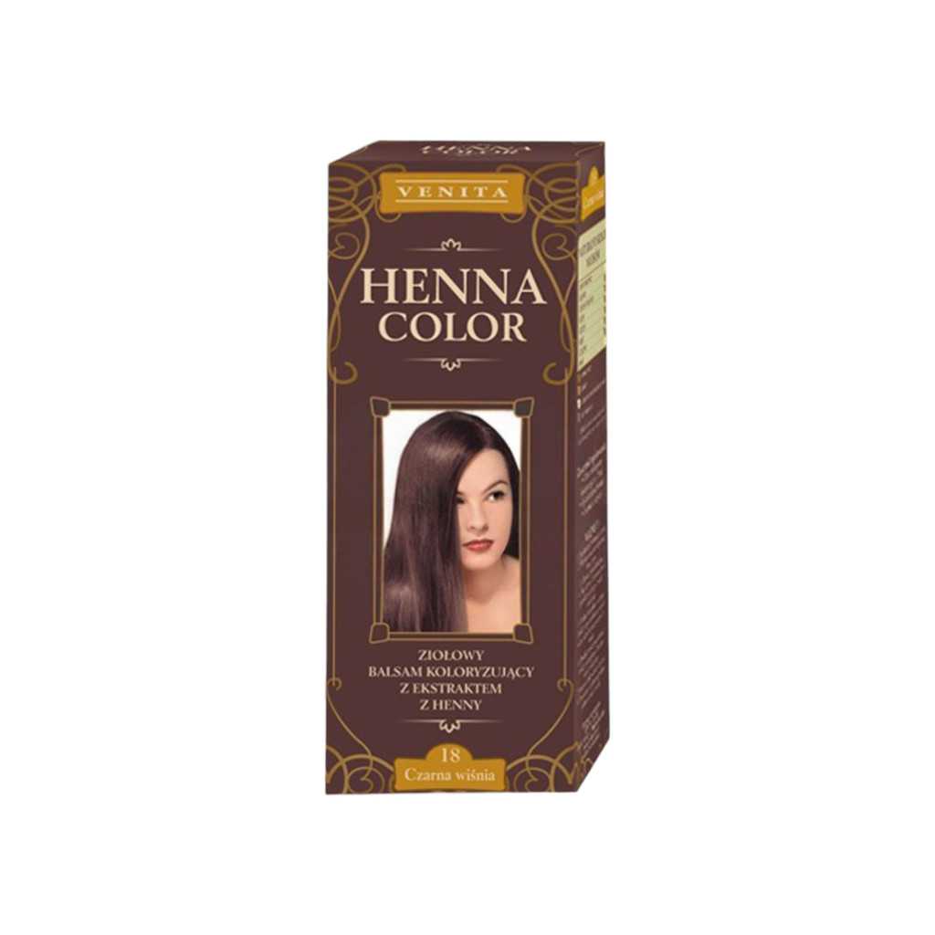 Henna Color szinező hajbalzsam nr 18 fekete meggy 75 ml