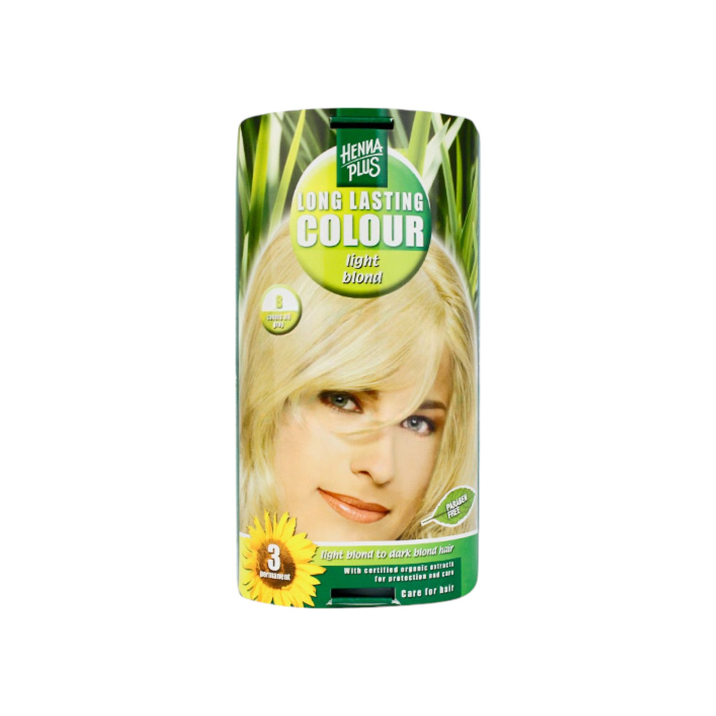 Farba do włosów Hennaplus 8. Jasny blond/133/ 1 szt.