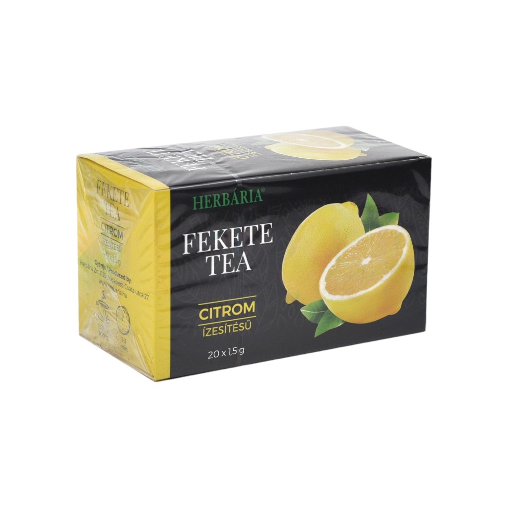 HERBÁRIA FEKETE TEA CITROM ÍZŰ 20 db