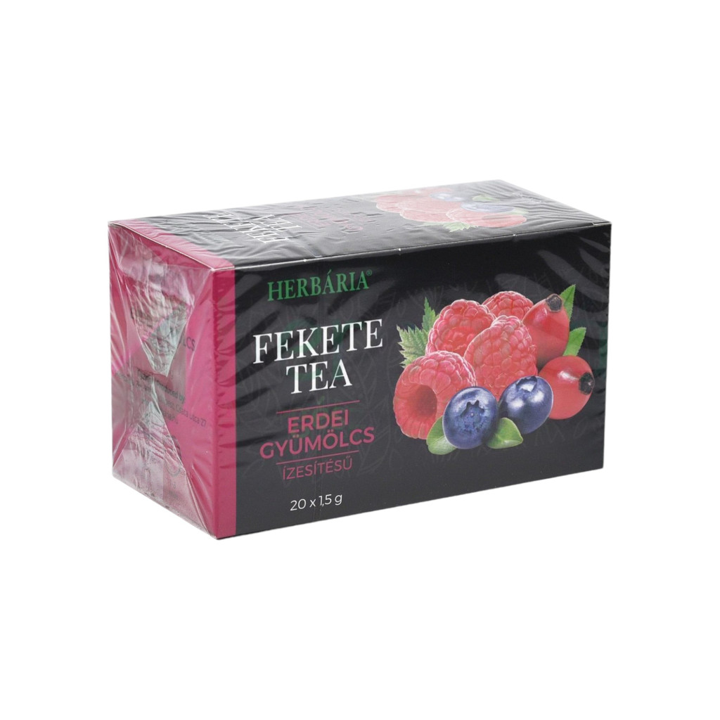 Herbária fekete tea erdei gyümölcs ízesítésű 20x1,5g 30 g