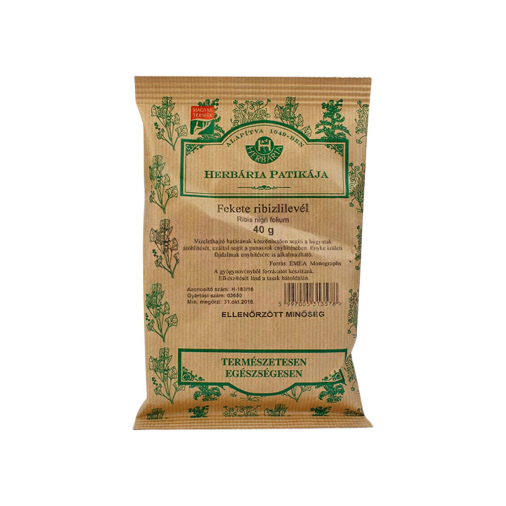 HERBÁRIA TEA FEKETERIBIZLI LEVÉL SZÁLAS 40 g