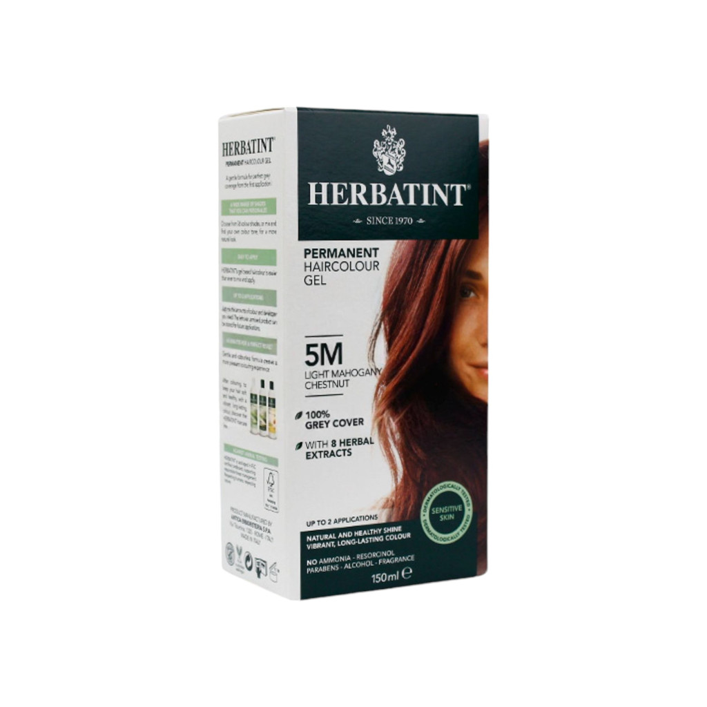 PRIRODNÁ TRVALÁ FARBA NA VLASY HERBATINT 5M (SVETLÁ GESŤOVÁ GAŠTAN) 150 ml