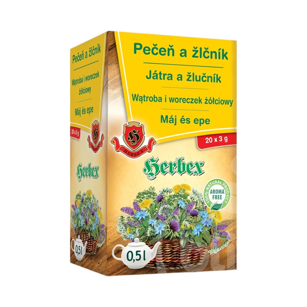 Čaj Herbex na pečeň a žlč 20x3g 60 g
