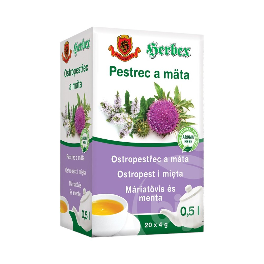 Herbex Herbata z ostropestem i miętą 20x4g 80 g