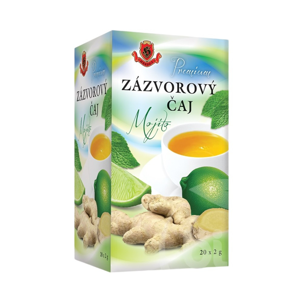 Herbex premium zázvorový čaj mojito 20x2g 40g