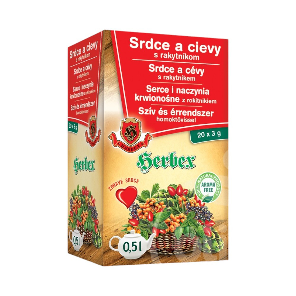 Ceai Herbex pentru inimă și circulație cu sunătoare 20x3g 60 g