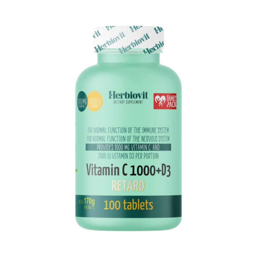 HERBIOVIT VITAMIN C1000+D3 RETARD TABLETTA 100 db